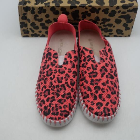 NEW Isle Jacobsen Hornbaek Women's 6 Tulip 139 Leopard Raspberry Pink Shoes - Picture 6 of 11